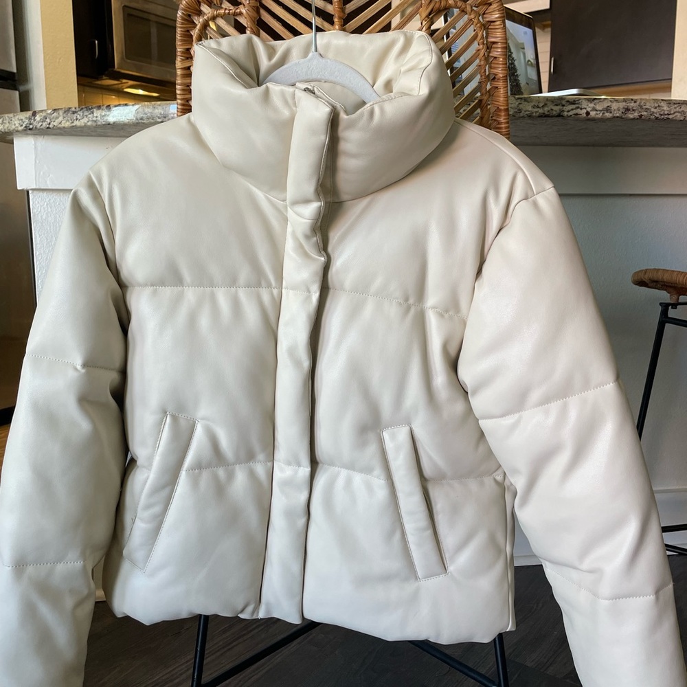 Abercrombie & Fitch Vegan Leather Puffer
